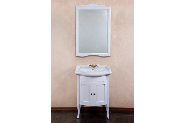 Зеркало La Beaute Classic Nicole/Lorette белый матовый прямоугольное,  в стиле ретро