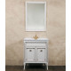 Мебель для ванной La Beaute Classic Vivien Porta 70 белый с патиной, фурнитура бронза, напольная, с дверками