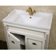 Тумба для комплекта La Beaute Classic Vivien Porta 70 белый с патиной, фурнитура бронза, напольная, с дверками