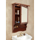 Зеркало-шкаф La Beaute Classic Lorette 75 орех матовый, фурнитура бронза, правое, с полками