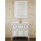 Мебель для ванной La Beaute Classic Vivien 90 белый с патиной, фурнитура серебро, напольная, с доводчиками
