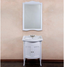 Мебель для ванной La Beaute Classic Lorette 65 белый матовый, фурнитура серебро, напольная, с дверками