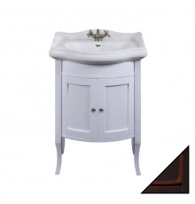 Тумба для комплекта La Beaute Classic Lorette 65 темное дерево глянец, фурнитура серебро, напольная, с дверками