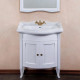 Тумба для комплекта La Beaute Classic Lorette 70 белый матовый, фурнитура бронза, напольная, с дверками