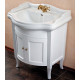 Тумба для комплекта La Beaute Classic Lorette 70 белый матовый, фурнитура бронза, напольная, с дверками