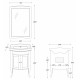 Мебель для ванной La Beaute Classic Lorette 65 орех матовый, фурнитура бронза, напольная, с дверками