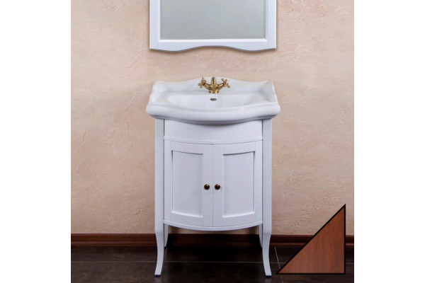 Тумба для комплекта La Beaute Classic Lorette 65 орех матовый, фурнитура бронза, напольная, с дверками