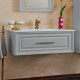 Мебель для ванной La Beaute Classic Cornelia 100 серый шелк матовый, фурнитура бронза, подвесная, с ящиками