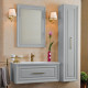 Мебель для ванной La Beaute Classic Cornelia 85 серый шелк матовый, фурнитура бронза, подвесная, с ящиками