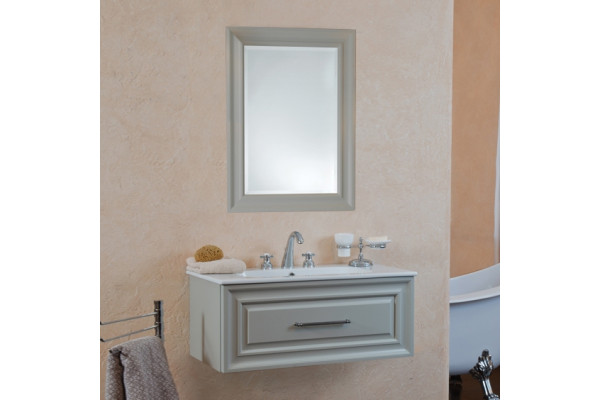 Мебель для ванной La Beaute Classic Cornelia 85 серый шелк матовый, фурнитура серебро, подвесная, с ящиками