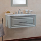 Тумба для комплекта La Beaute Classic Cornelia 85 серый шелк матовый, фурнитура серебро, подвесная, с ящиками