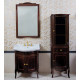 Мебель для ванной La Beaute Classic Lorette 70 темное дерево глянец, фурнитура золото, напольная, с дверками