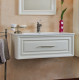 Тумба для комплекта La Beaute Classic Cornelia 100 слоновая кость матовый, фурнитура серебро, подвесная, с ящиками