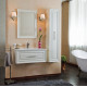 Тумба для комплекта La Beaute Classic Cornelia 100 слоновая кость матовый, фурнитура серебро, подвесная, с ящиками