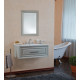 Тумба для комплекта La Beaute Classic Cornelia 100 серый шелк матовый, фурнитура серебро, подвесная, с ящиками