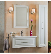 Мебель для ванной La Beaute Classic Cornelia 85 слоновая кость матовый, фурнитура серебро, подвесная, с ящиками