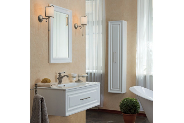 Мебель для ванной La Beaute Classic Cornelia 100 белый матовый, фурнитура серебро, подвесная, с ящиками