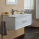 Тумба для комплекта La Beaute Classic Cornelia 100 белый матовый, фурнитура серебро, подвесная, с ящиками