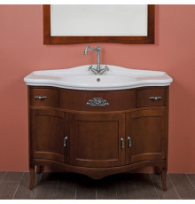 Тумба для комплекта La Beaute Classic Nora орех матовый, фурнитура серебро, напольная, с доводчиками