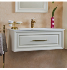 Тумба для комплекта La Beaute Classic Cornelia 100 слоновая кость матовый, фурнитура бронза, подвесная, с ящиками
