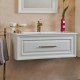 Тумба для комплекта La Beaute Classic Cornelia 100 слоновая кость матовый, фурнитура бронза, подвесная, с ящиками