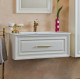 Мебель для ванной La Beaute Classic Cornelia 100 слоновая кость матовый, фурнитура золото, подвесная, с ящиками
