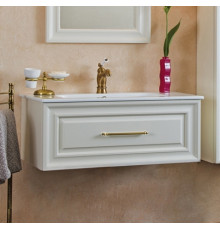 Тумба для комплекта La Beaute Classic Cornelia 100 слоновая кость матовый, фурнитура золото, подвесная, с ящиками