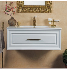 Тумба для комплекта La Beaute Classic Cornelia 85 белый матовый, фурнитура бронза, подвесная, с ящиками