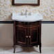 Тумба для комплекта La Beaute Classic Lorette 70 темное дерево глянец, фурнитура серебро, напольная, с дверками