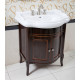 Тумба для комплекта La Beaute Classic Lorette 70 темное дерево глянец, фурнитура серебро, напольная, с дверками