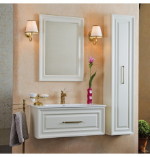 Мебель для ванной La Beaute Classic Cornelia 85 слоновая кость матовый, фурнитура бронза, подвесная, с ящиками
