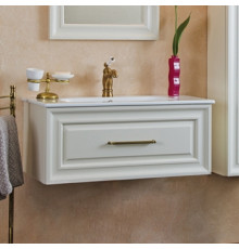 Тумба для комплекта La Beaute Classic Cornelia 85 слоновая кость матовый, фурнитура бронза, подвесная, с ящиками