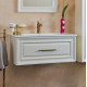 Тумба для комплекта La Beaute Classic Cornelia 85 слоновая кость матовый, фурнитура бронза, подвесная, с ящиками