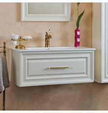 Тумба для комплекта La Beaute Classic Cornelia 85 слоновая кость матовый, фурнитура золото, подвесная, с ящиками