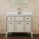 Тумба для комплекта La Beaute Classic Vivien 100 слоновая кость с патиной, фурнитура серебро, напольная, с доводчиками