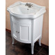 Тумба с раковиной La Beaute Classic Lorette 65 белый матовый, фурнитура серебро, напольная, с дверками