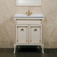 Тумба с раковиной La Beaute Classic Vivien Porta 70 слоновая кость с патиной, фурнитура бронза, напольная, с дверками