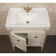 Тумба с раковиной La Beaute Classic Vivien Porta 70 слоновая кость с патиной, фурнитура бронза, напольная, с дверками
