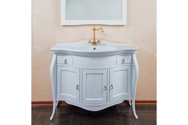 Тумба с раковиной La Beaute Classic Marian белый матовый, напольная, с доводчиками