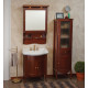 Тумба с раковиной La Beaute Classic Lorette 70 орех матовый, фурнитура бронза, напольная, с дверками