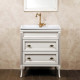 Тумба с раковиной La Beaute Classic Vivien Сassetto 70 белый с патиной, фурнитура бронза, напольная, с ящиками