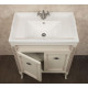 Тумба с раковиной La Beaute Classic Vivien Porta 70 слоновая кость с патиной, фурнитура серебро, напольная, с дверками