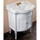 Тумба с раковиной La Beaute Classic Lorette 70 белый матовый, фурнитура бронза, напольная, с дверками