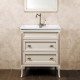 Тумба с раковиной La Beaute Classic Vivien Сassetto 70 слоновая кость с патиной, фурнитура серебро, напольная, с ящиками