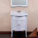 Тумба с раковиной La Beaute Classic Lorette 65 орех матовый, фурнитура серебро, напольная, с дверками
