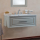 Тумба с раковиной La Beaute Classic Cornelia 100 серый шелк матовый, фурнитура серебро, подвесная, с ящиками