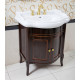 Тумба с раковиной La Beaute Classic Lorette 70 темное дерево глянец, фурнитура золото, напольная, с дверками