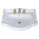 Тумба с раковиной La Beaute Classic Lorette 70 темное дерево глянец, фурнитура золото, напольная, с дверками