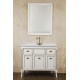 Тумба с раковиной La Beaute Classic Vivien 100 белый с патиной, фурнитура серебро, напольная, с доводчиками