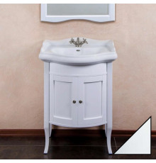 Тумба для комплекта La Beaute Classic Lorette 65 белый глянец, фурнитура серебро, напольная, с дверками